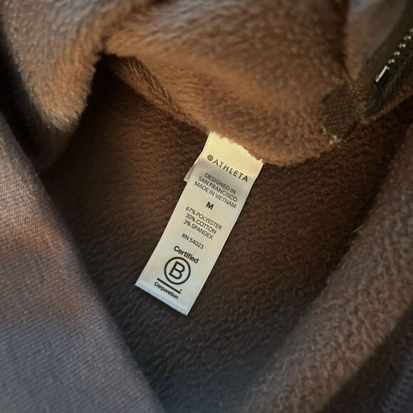 Athleta Cozy Karma Coffee Brown Side Zip Sweater M - Picture 6 of 6